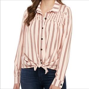 Taylor & Sage pink blouse with stripes Size Small New